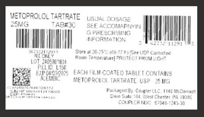 Label (Metoprolol Tart  25mg)